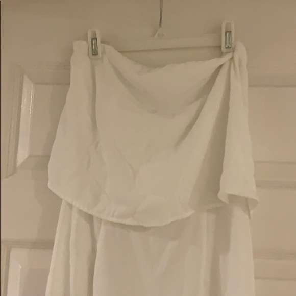 CHIC WHITE Strapless Full Pant Romper - Picture 2 of 2